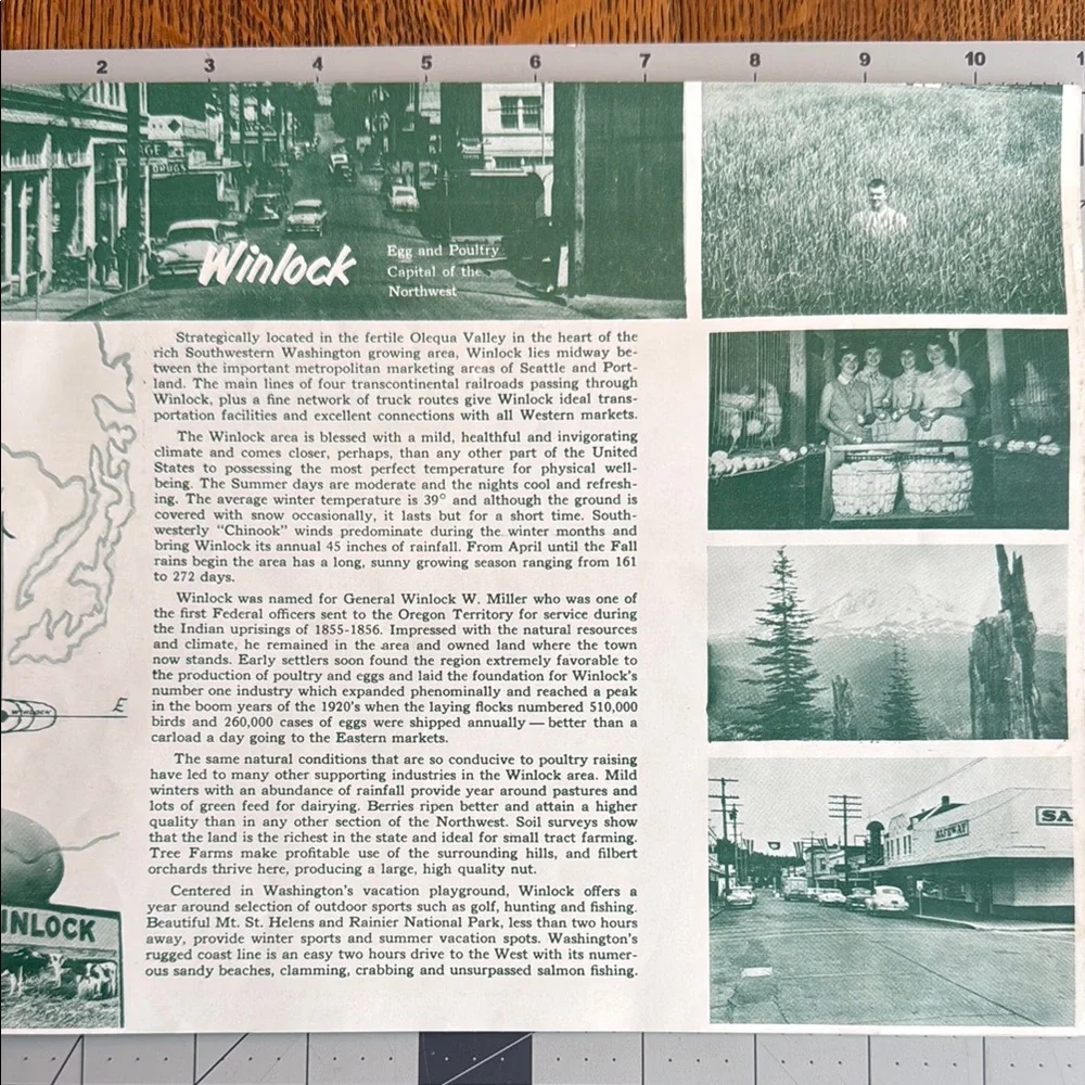 Vintage promotional booklet re Winlock, Washington w focus on poultry/hatchery
